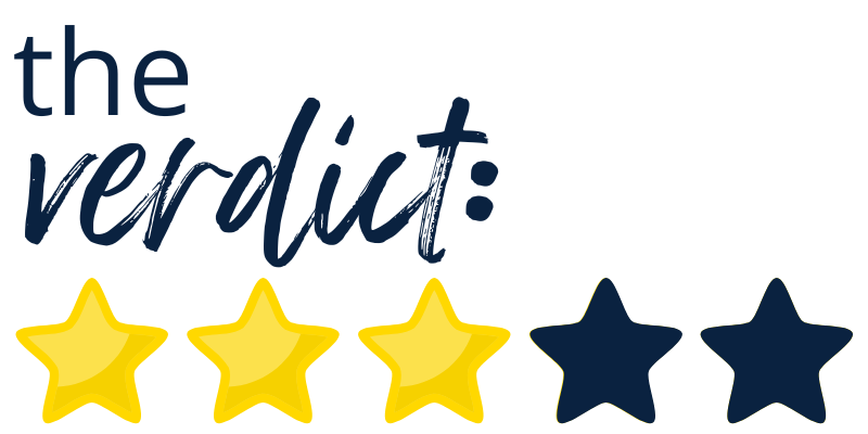 Graphic shows movie reviewer's rating of 3 stars out of 5 for The Crow