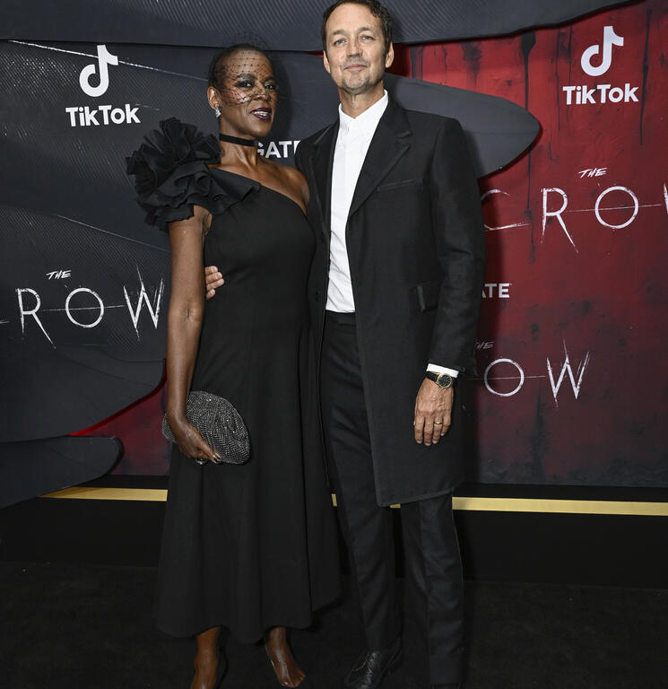 Josette Simon, left, and Rupert Sanders attend "The Crow" world premiere in August 2024.