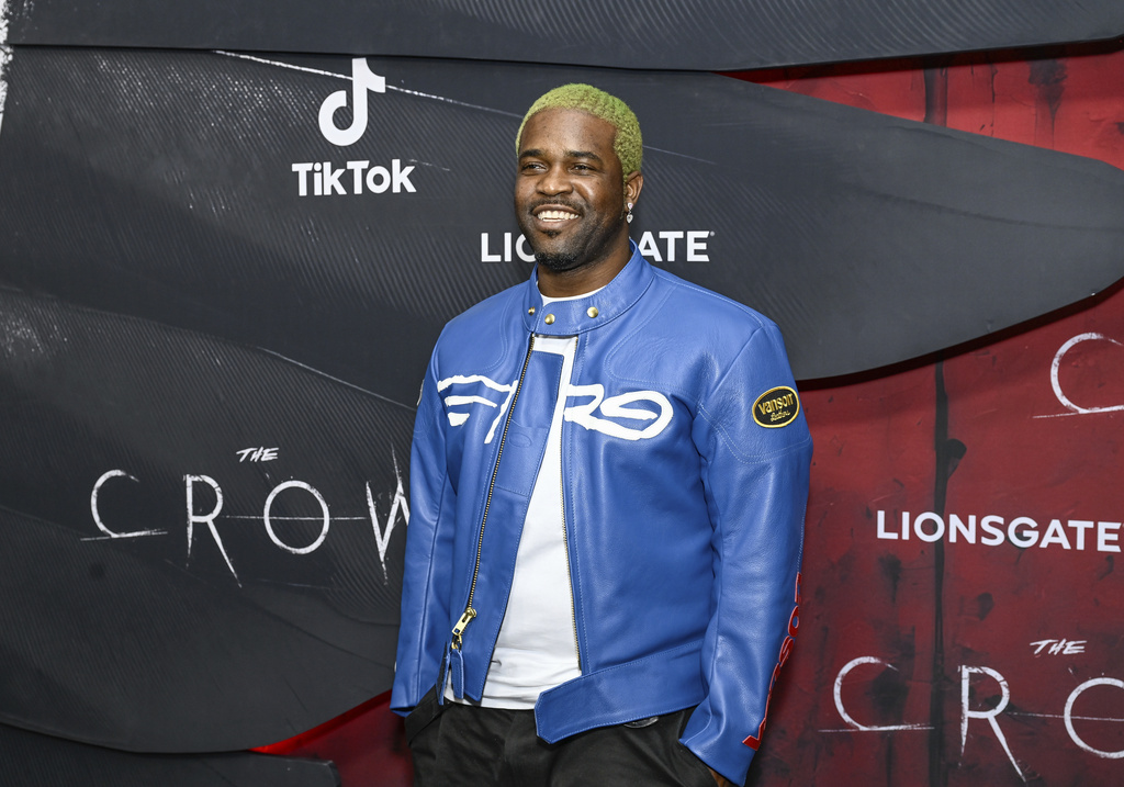 ASAP Ferg attends "The Crow" world premiere in NYC.