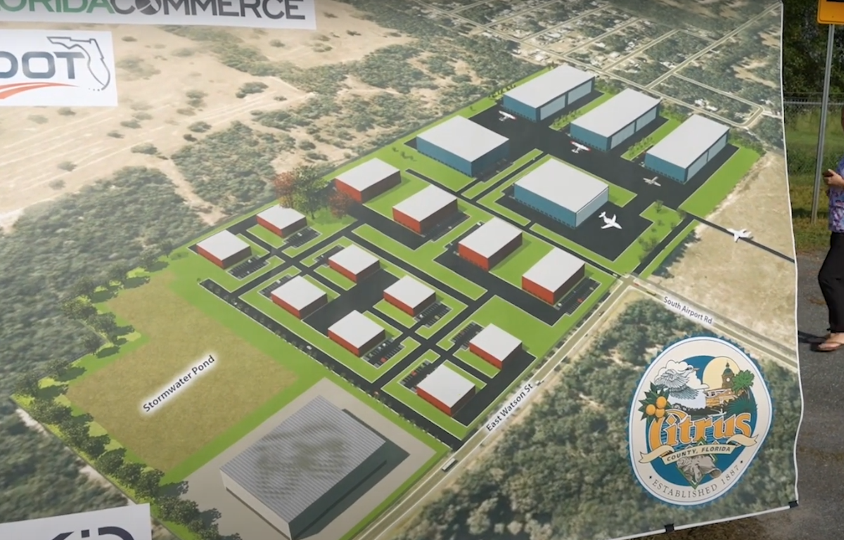 A mock-up of the Inverness Airport Business Park plans.