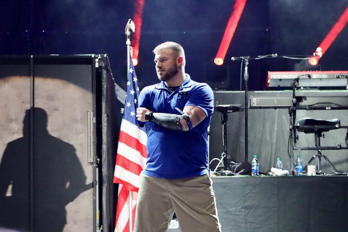United States Army Staff Sergeant (Ret.) Travis Mills of the 82nd Airborne calls himself a "recalibrated veteran." In addition to his foundation that helps other injured combat veterans, he's a motivational speaker, actor, author and an advocate for veterans and amputees. Courtesy: Travis Mills Foundation