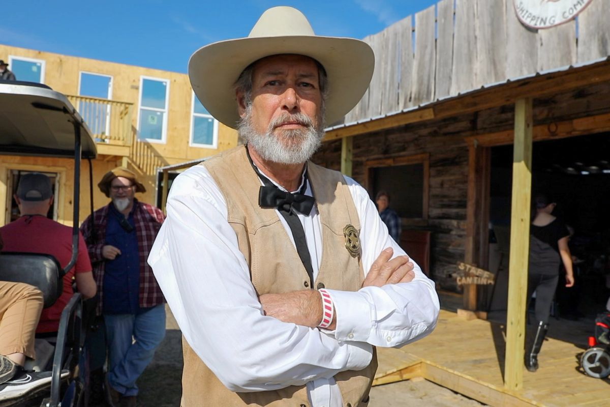 A cast member from the Six Gun Territory Wild West Weekend & reunion on Saturday, Feb. 2, 2024, at Kirby Family Farm in Williston.