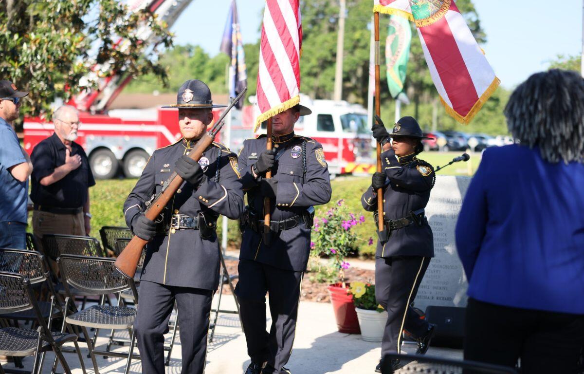 The presentation of colors at last year's Fallen Officers' Memorial.
