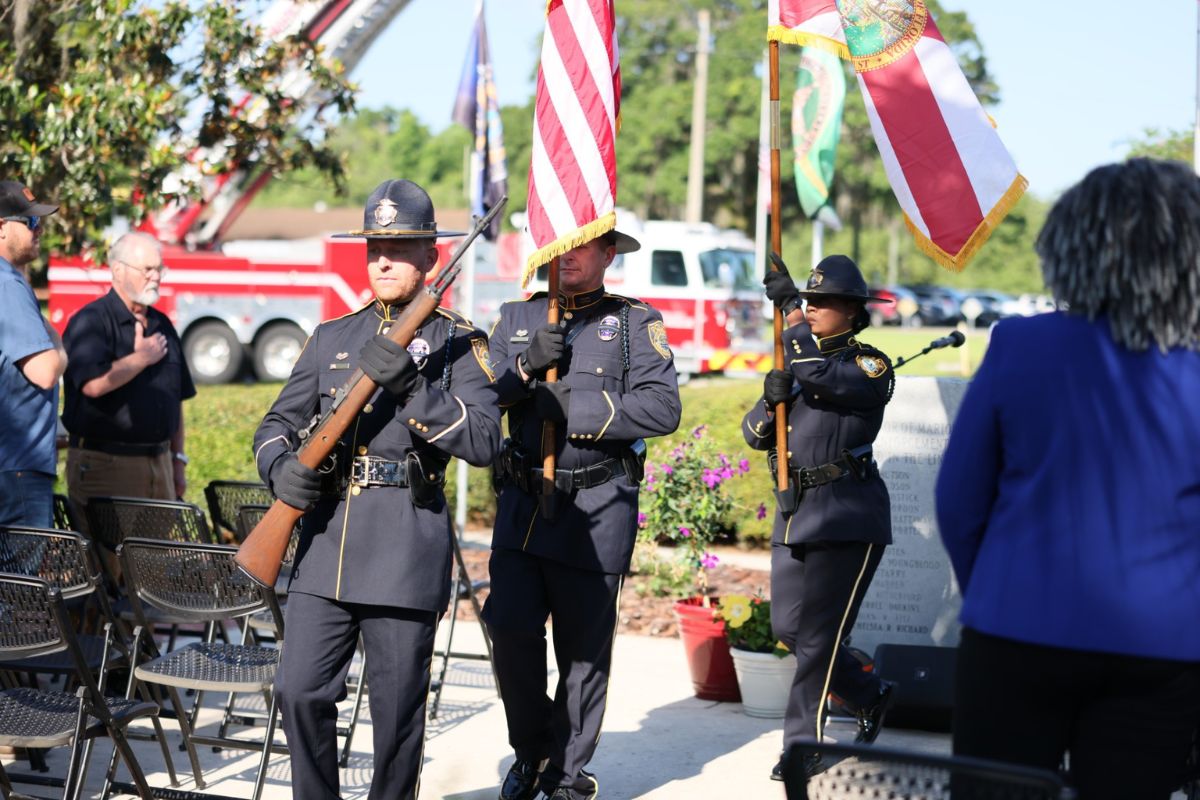 The presentation of colors at last year's Fallen Officers' Memorial.