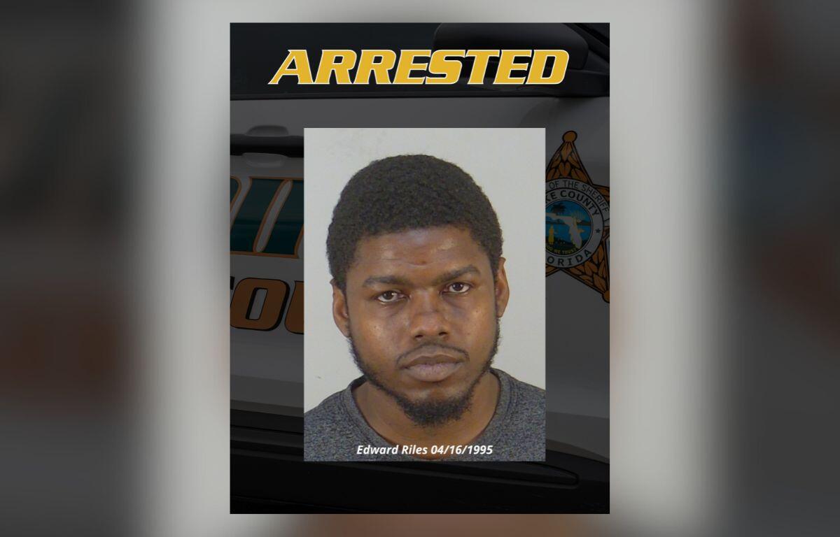 Image shows Lake County Sheriff's Office booking photo of 29-year-old Edward Riles.