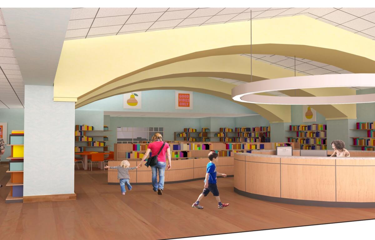 A rendering of the Children's Library expansion.