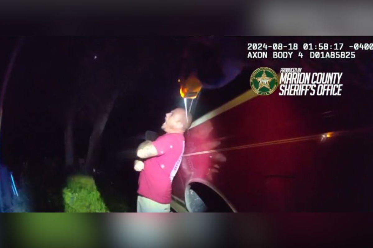 Photo shows driver being tased by a Marion County sheriff's deputy.