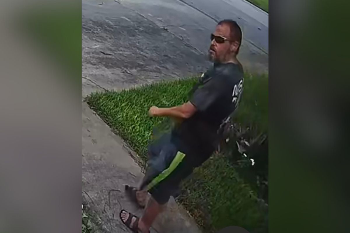 Photo shows man captured on security camera who is wanted in bike theft.