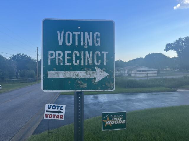voting precinct sign belleview marion county florida
