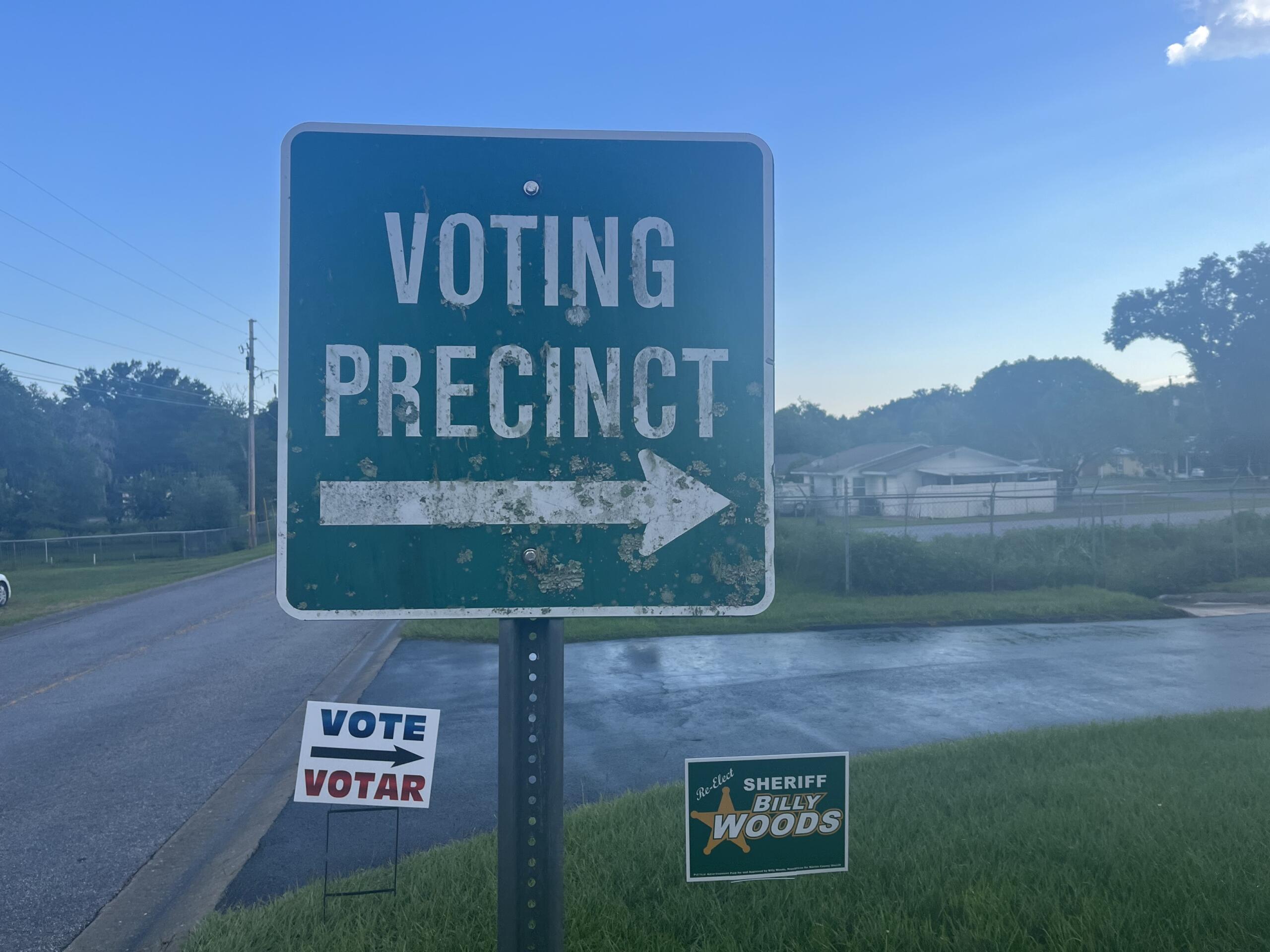 voting precinct sign belleview marion county florida