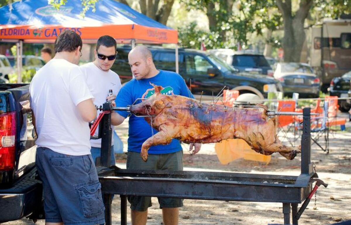 Gators tailgating at The Swamp