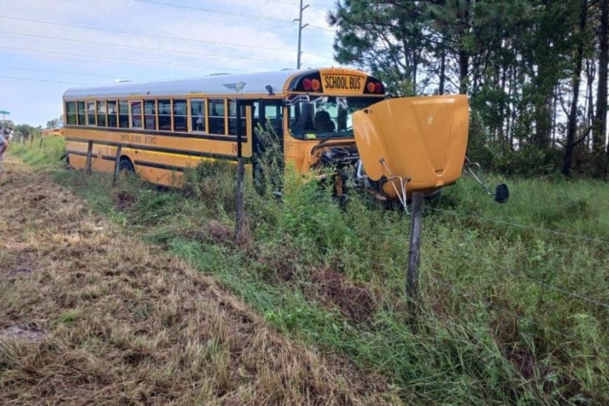 A Sumter County School Bus was involved in a wreck.