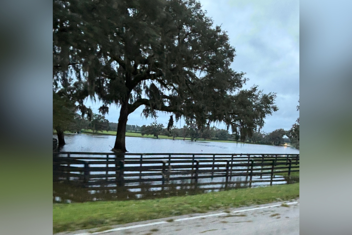 Flood-prone area on SW 27th Ave. near Trinity High School in Ocala, highlighting the city's ongoing efforts to address flooding vulnerabilities.