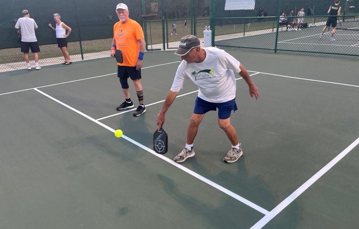 Members of the Ocala Pickleball Club are playing on the relatively new courts at Coehadjoe Park.