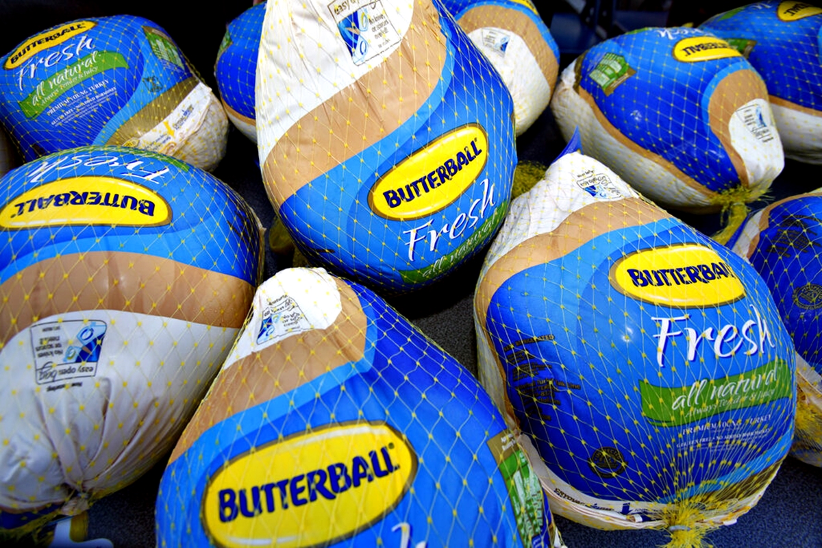 Butterball turkeys.