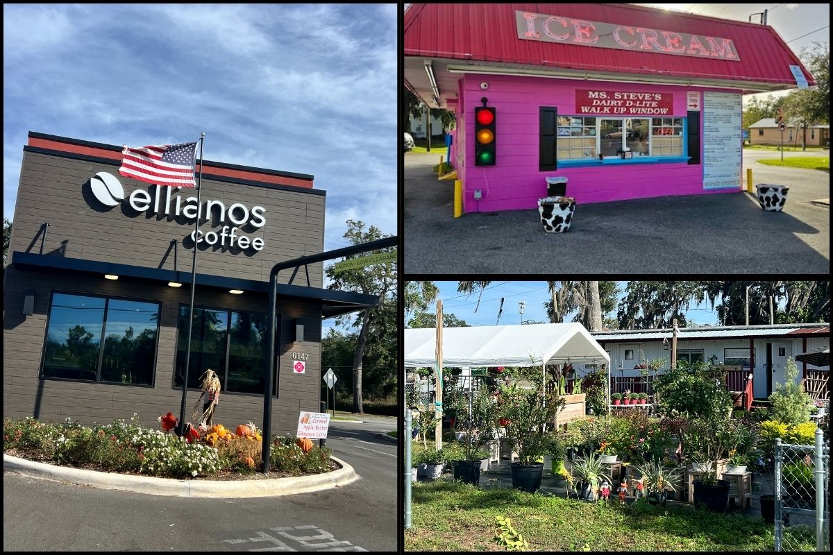 Photos of three businesses shows the visual beauty of their store fronts.