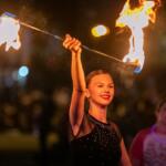 The Ocala Twirling Academy performed with fire during the annual Ocala Christmas Parade