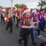 The North Marion band entertained during the annual Ocala Christmas Parade.