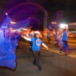 The Lake Weir Color guard entertained the crowd during the annual Ocala Christmas Parade.
