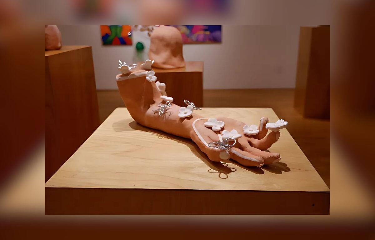 Photo shows ceramic mold that will be displayed during CF's Faculty Arts Exhibition