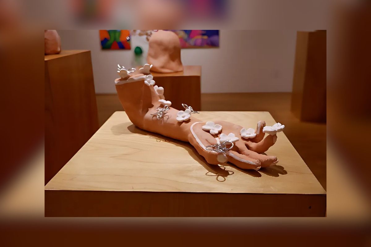 Photo shows ceramic mold that will be displayed during CF's Faculty Arts Exhibition
