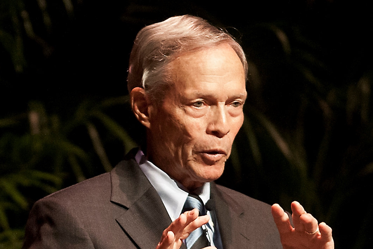 Former Florida Gov. Buddy MacKay attends a Florida Law Review lecture series in Gainesville, Florida, on Oct. 12, 2012.