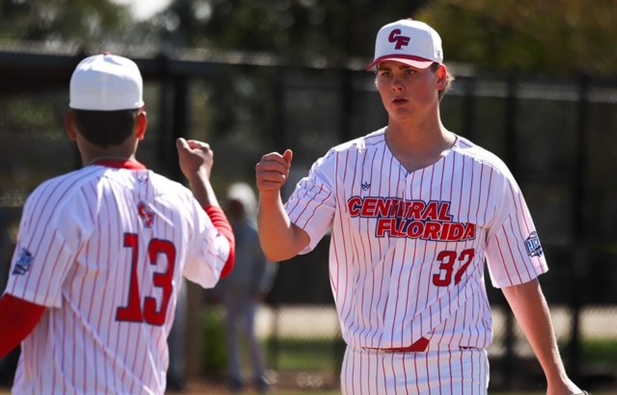 CF Patriots celebrate their dominant performance at the Early Bird JUCO Classic in Auburndale, sweeping all three games and outscoring opponents 34-2.