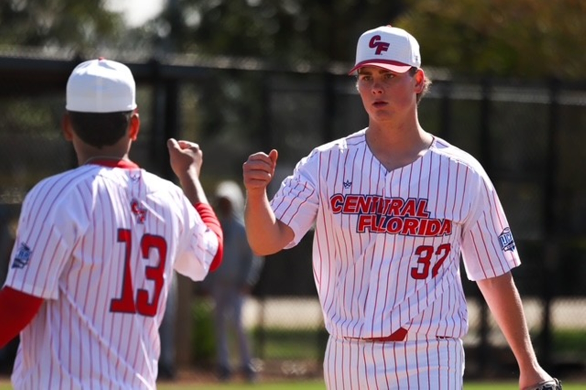 CF Patriots celebrate their dominant performance at the Early Bird JUCO Classic in Auburndale, sweeping all three games and outscoring opponents 34-2.