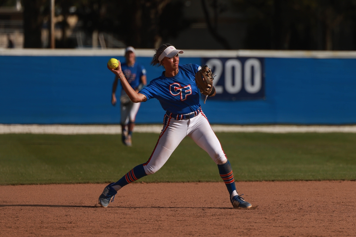 A pitch delivered during the Lady Pats' 9-1 victory over Polk State at the JUCO Kickoff Classic.