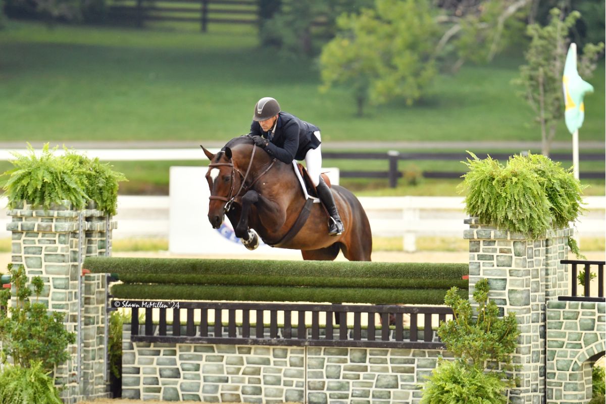 Josh Dolan of Ocala rides Something Blue during a competition. The pair have become a dominant force in the show hunter world.