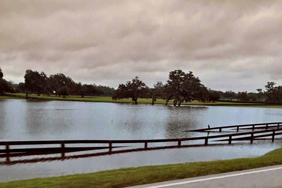 Flooding on SW 27th Ave. in Ocala, highlighting the city's vulnerability to severe weather events and the need for a comprehensive flood risk assessment and mitigation planning.