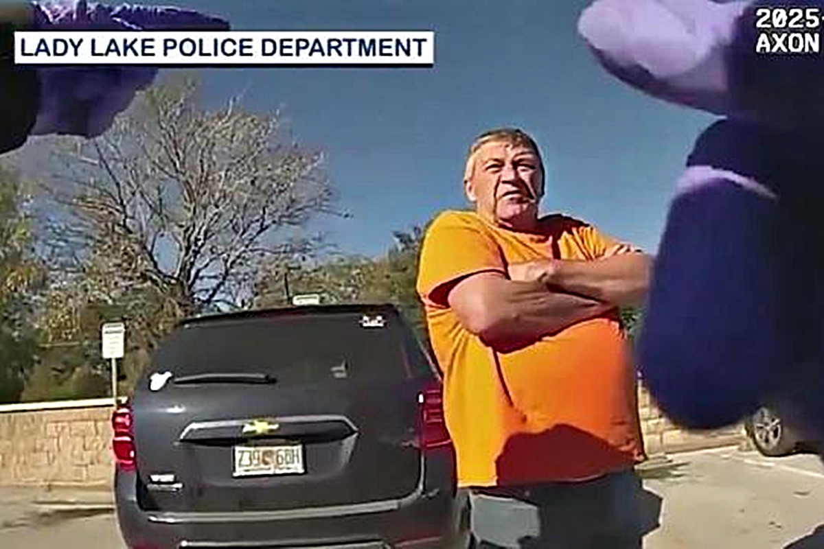 Sgt. Michelle Bilbrey of the Lady Lake Police Department pulls over Donald Eugene Fields II during a routine traffic stop on January 26, 2025. The stop led to Fields' capture, who was wanted by the FBI as one of their Top Ten Most Wanted fugitives. Body cam footage captured the moment that resulted in Fields' arrest on charges including child sex trafficking and child rape.