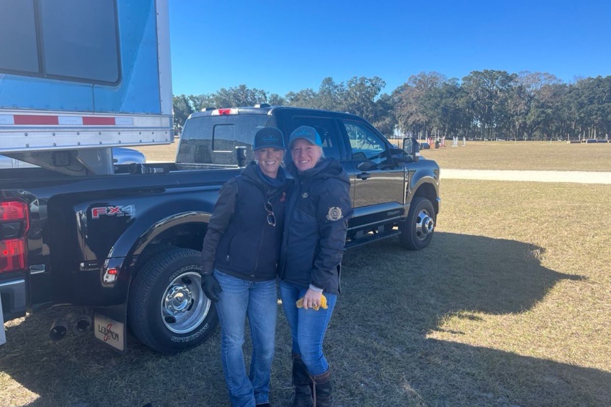 Anna Loschiavo and Stephanie Jackson, co-owners of Chase Hollow Farm in Bradford, Vt., and Ocala, participate in the USEA 3-Day Eventing Horse Trials at Majestic Oaks on Jan. 12, 2025