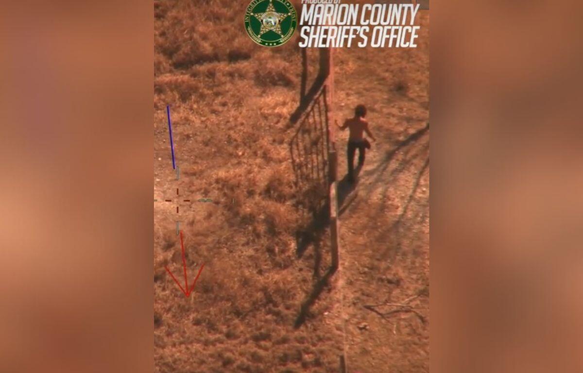Aerial View of 20-year-old Nathaniel Vargas being chased by aviation units.