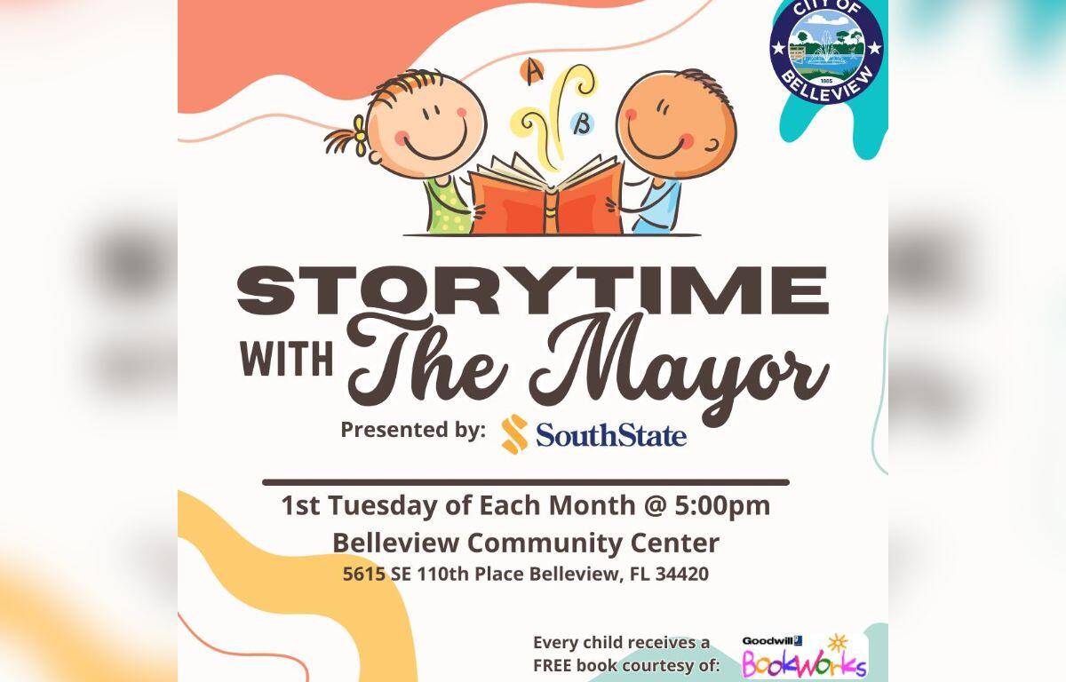 Photo shows details of Storytime with the Mayor event.