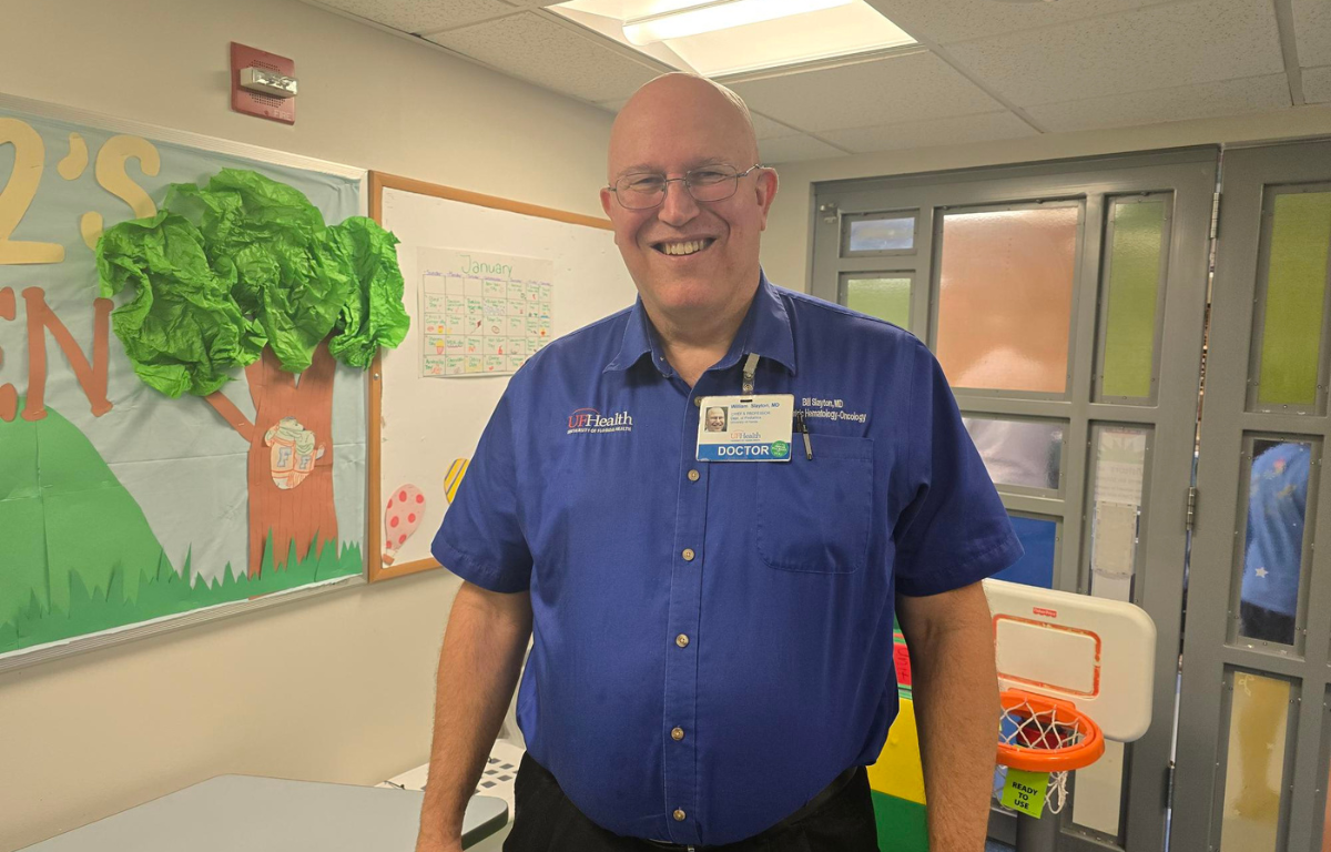 Dr. William "Bill" Slayton is a pediatric oncologist at UF Health Shands, specializing in leukemia and lymphoma patients.
