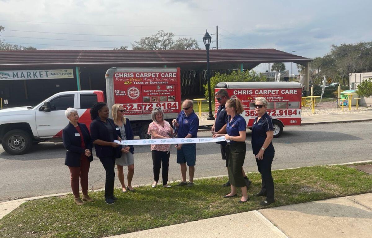 The Ocala Metro CEP hosts a ribbon-cutting ceremony celebrating Chris Carpet Care’s 30 years of service to the community.