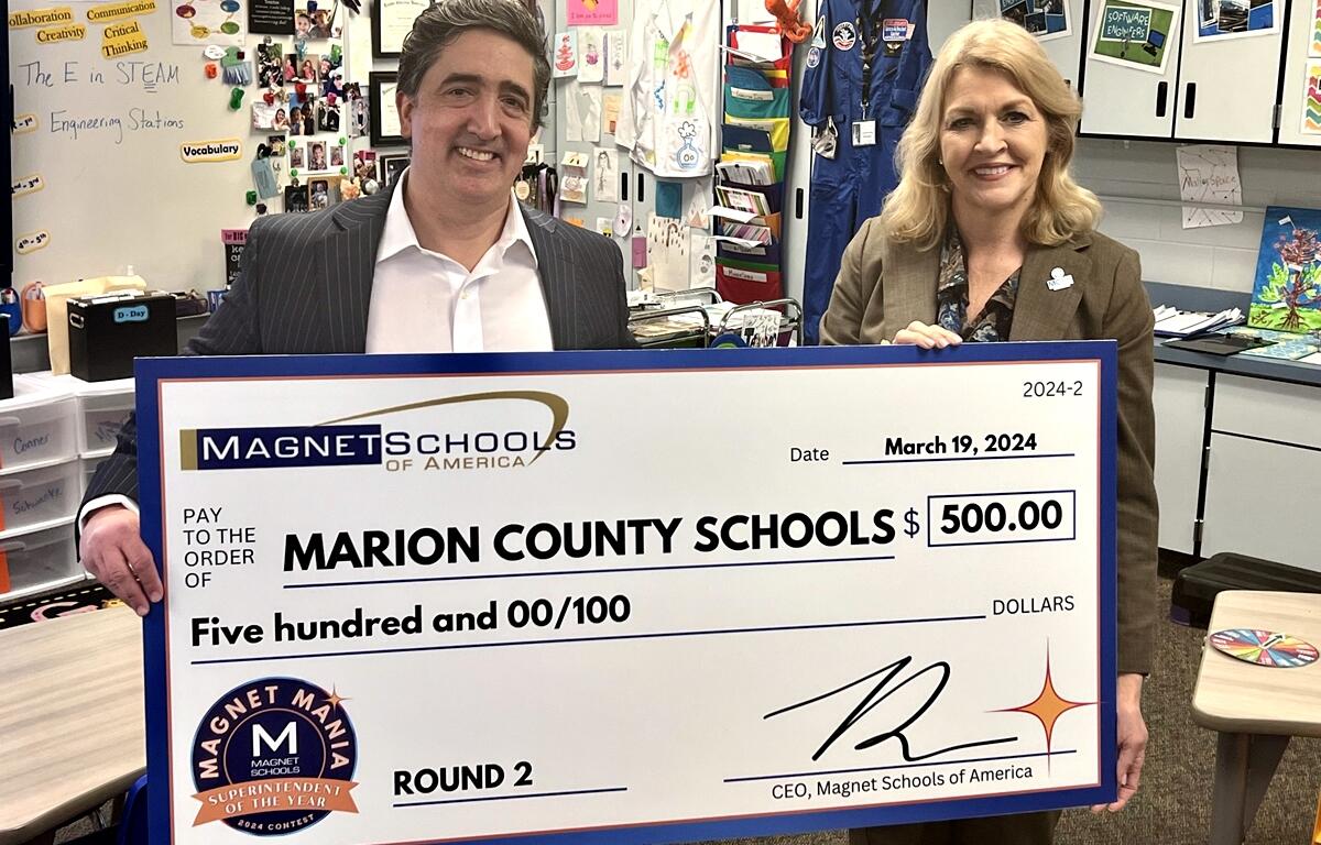 Marion County Public Schools Superintendent Dr. Diane Gullett (R) is competing in the Magnet Schools of America National Superintendent of the Year contest, with MCPS facing Seminole County Public Schools in the first round.