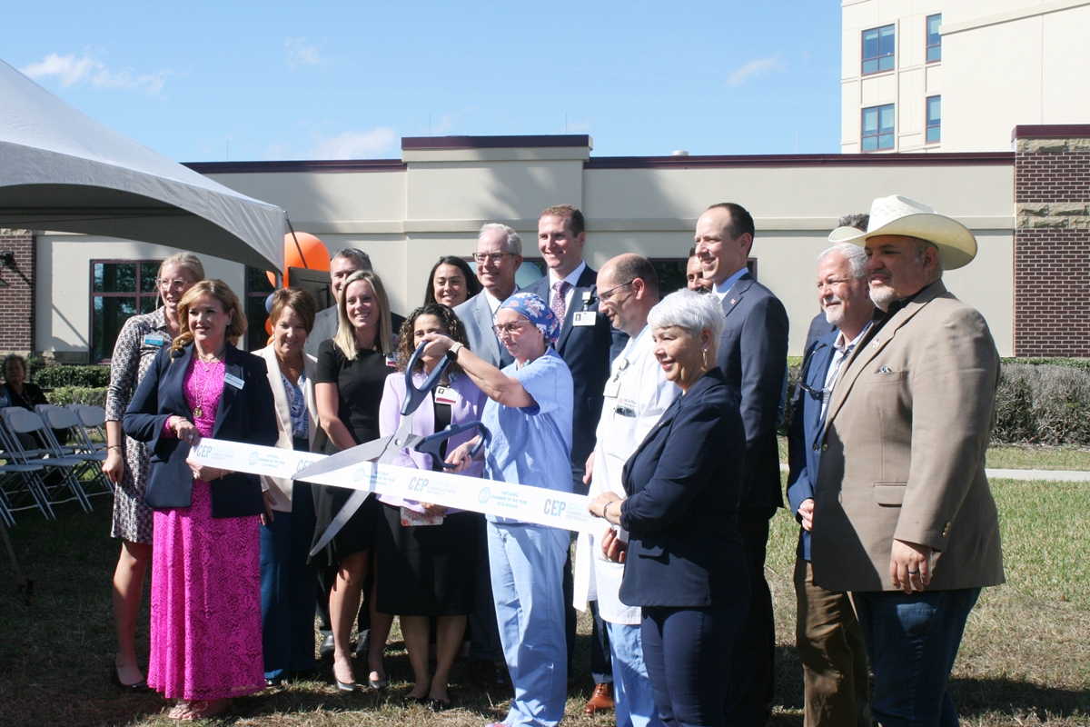 Hospital leaders, local officials, and community members celebrate the grand opening of HCA Florida West Marion Hospital’s new operating suite with a ribbon-cutting ceremony, marking a major milestone in the hospital’s $120 million expansion project.