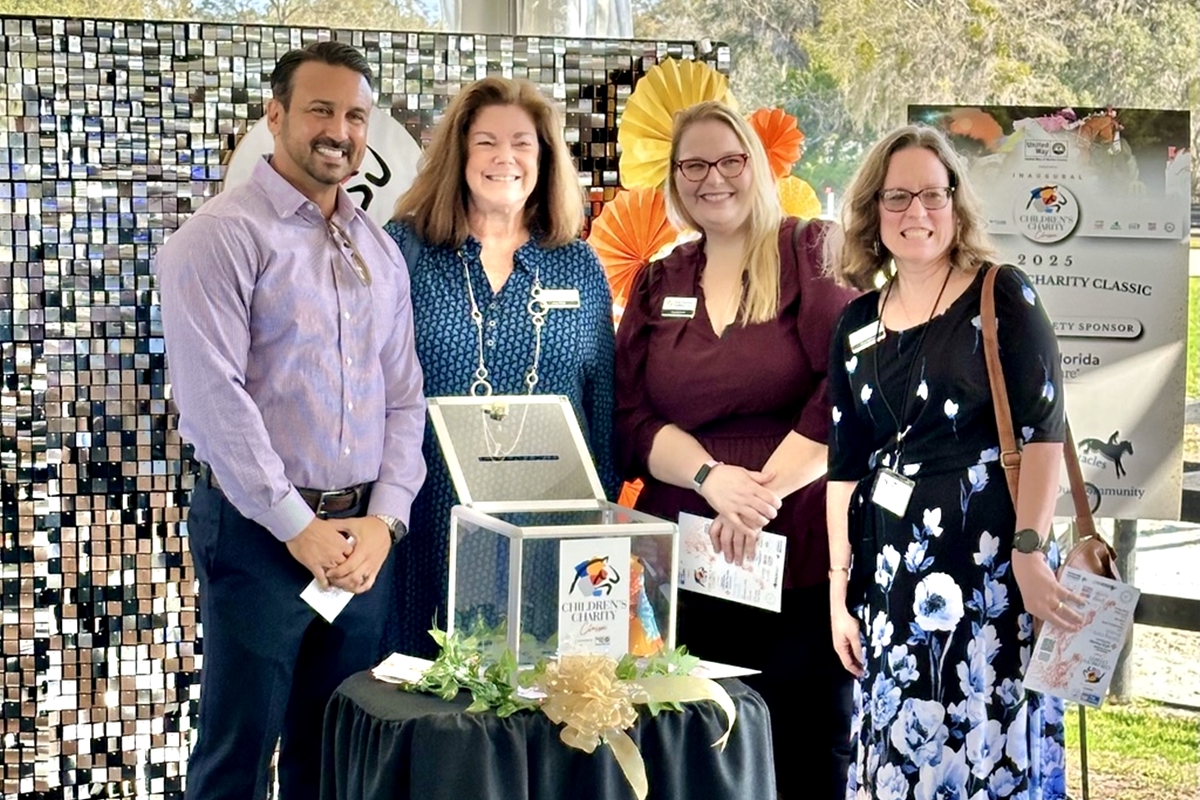 Ocala Mayor Ben Marciano attends the United Way of Marion County’s Children's Charity Classic Pairing Party at HITS Post Time Farm on Feb. 6, 2025. The inaugural event pairs show jumpers with local charities, raising funds to support children in need.