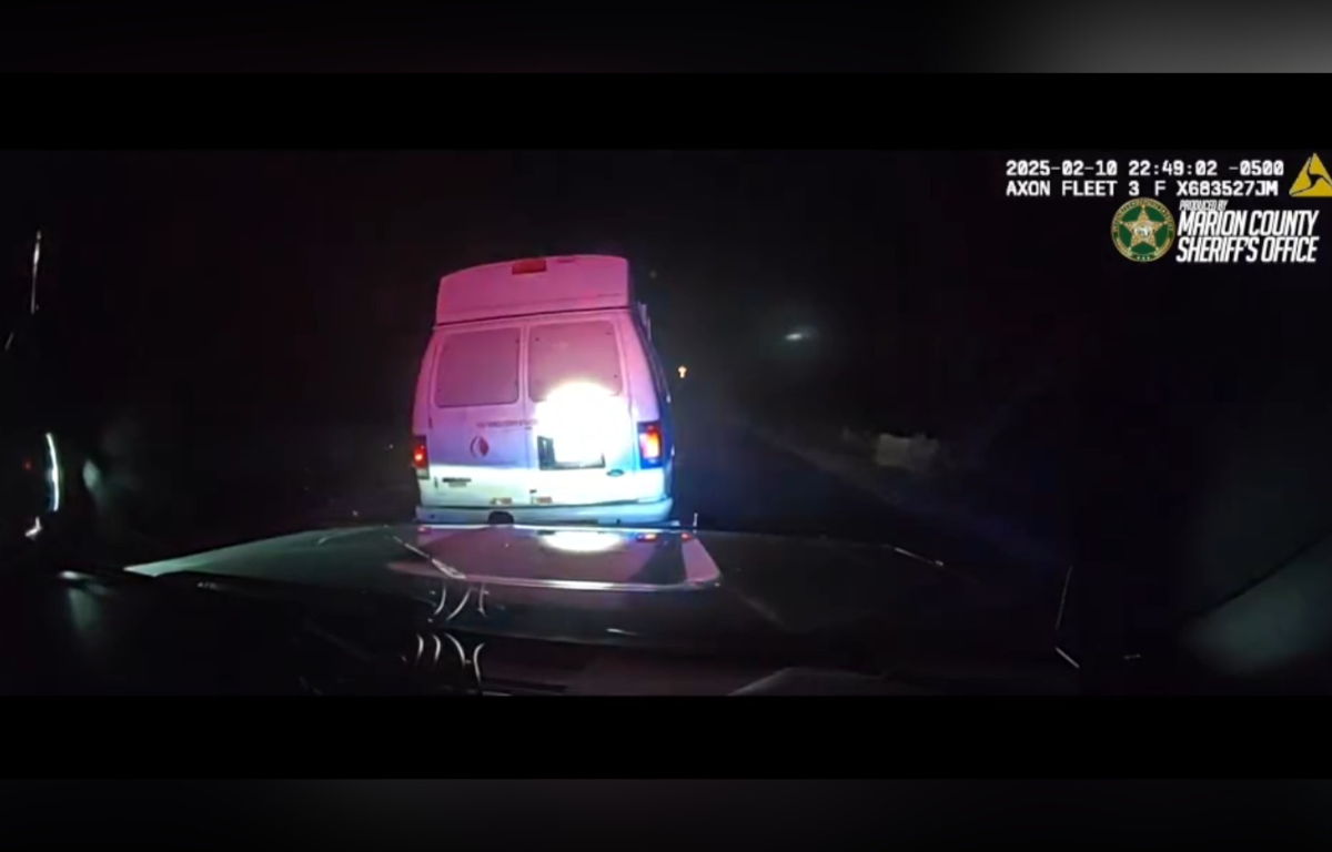 Officials say the white van the couple utilized in the pursuit resembled that of an "Ice Cream Truck."