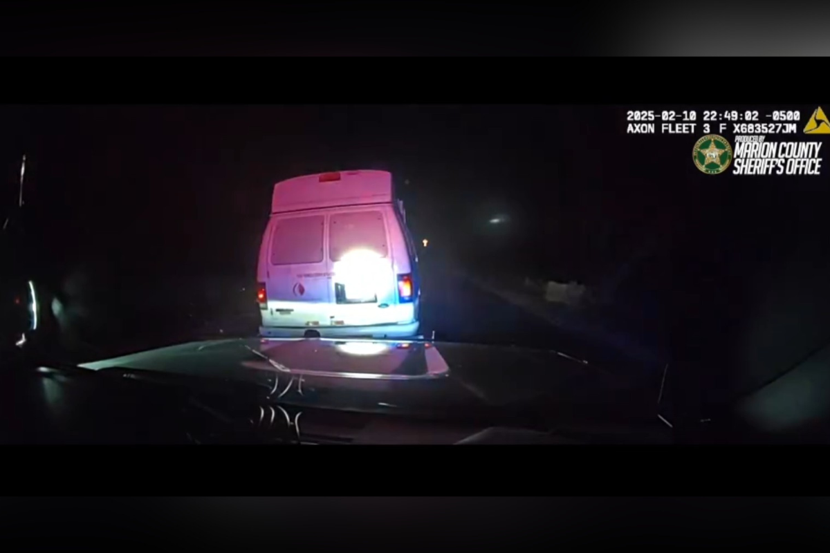 Officials say the white van the couple utilized in the pursuit resembled that of an "Ice Cream Truck."