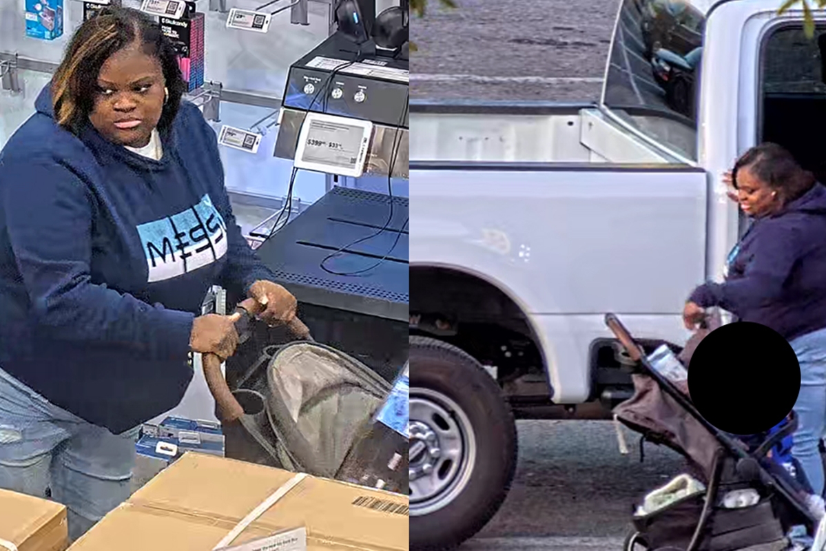 The Ocala Police Department is seeking the public’s help in identifying a woman captured on surveillance footage at Best Buy on Jan. 27. Police say she concealed approximately $800 worth of merchandise in a stroller with a child before leaving the store without paying.