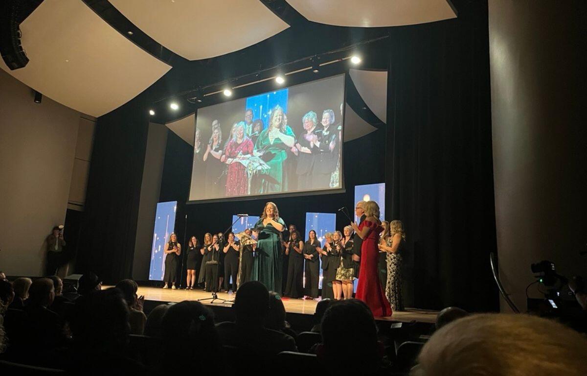 Sarah Jacobs, a ninth and tenth-grade English teacher at West Port High School, was selected as the Marion County Teacher of the Year at the 35th Annual Golden Apple Gala at the Reilly Center for the Arts on Feb. 1, 2025.