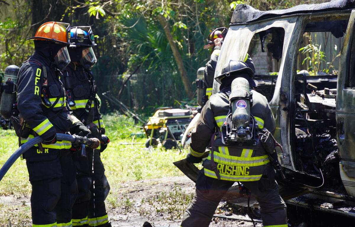 Van catches fire next to RV off of NW 9th St.