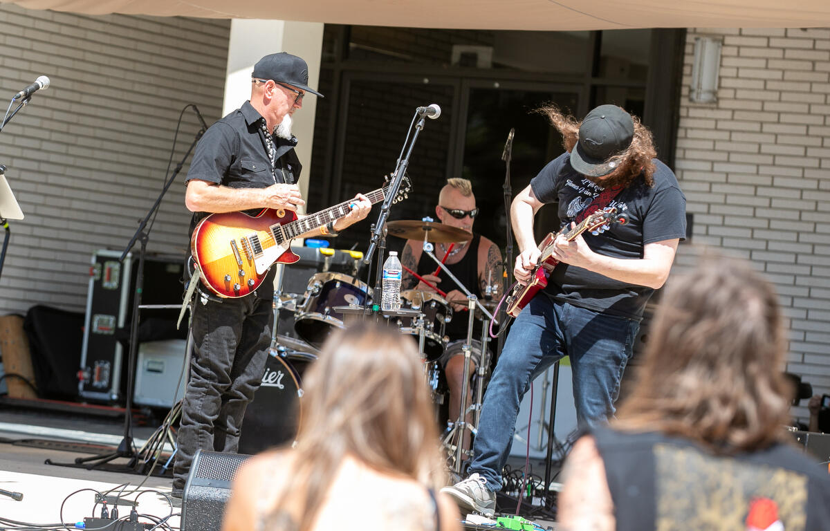 Gabriel and the Get Out Band perform during the 11th Annual Brick City Beer and Wine Festival at Citizen Circle in Ocala, FL on Saturday, April 19, 2025. Courtesy: Alan Youngblood/352today