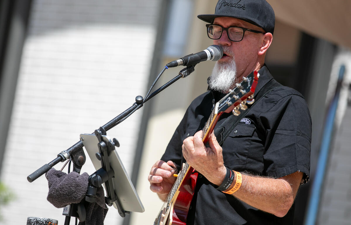 Gabriel and the Get Out Band perform during the 11th Annual Brick City Beer and Wine Festival at Citizen Circle in Ocala, FL on Saturday, April 19, 2025. Courtesy: Alan Youngblood/352today