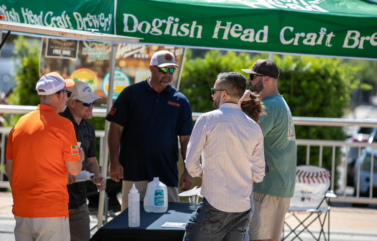 Dogfish Head Craft Beer was popular during the 11th Annual Brick City Beer and Wine Festival at Citizen Circle in Ocala, FL on Saturday, April 19, 2025. Courtesy: Alan Youngblood/352today