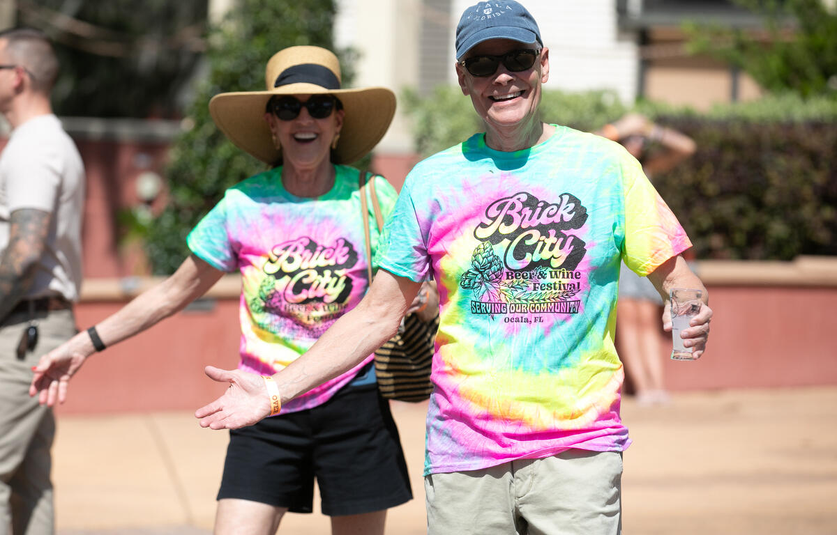 The Tuuris enjoy the 11th Annual Brick City Beer and Wine Festival at Citizen Circle in Ocala, FL on Saturday, April 19, 2025. Courtesy: Alan Youngblood/352today