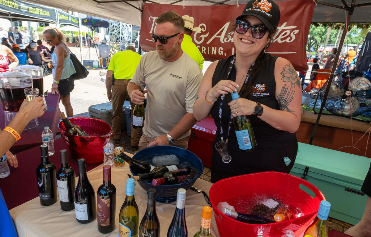 Tillman and Associates served a variety wines during the 11th Annual Brick City Beer and Wine Festival at Citizen Circle in Ocala, FL on Saturday, April 19, 2025. Courtesy: Alan Youngblood/352today